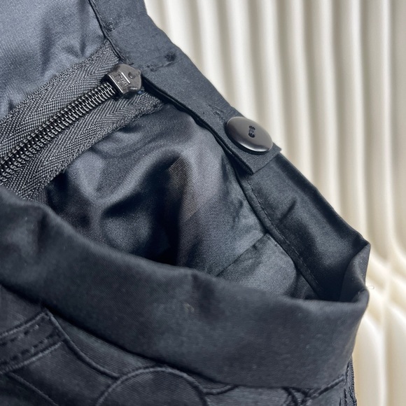 Talbots Pure Silk Black A-Line Floral Eyelet Lace Skirt - Picture 13 of 14